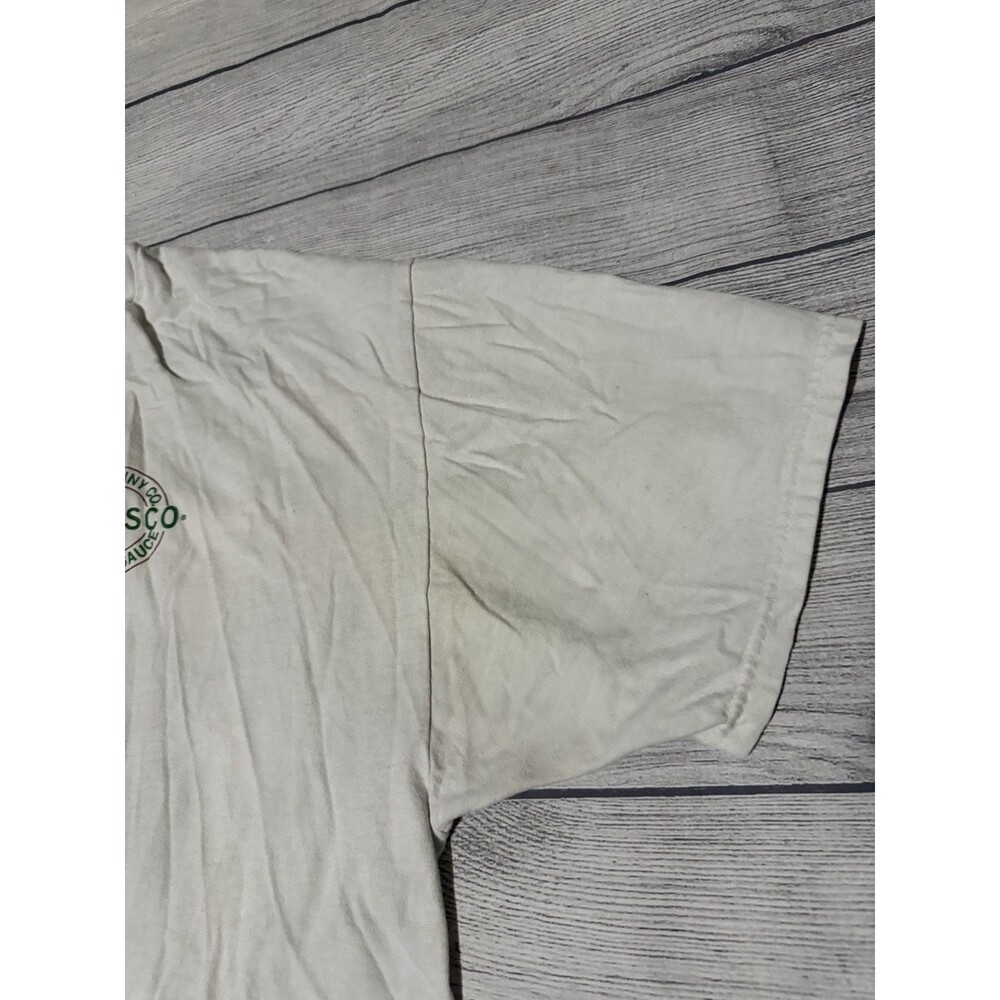 Vintage 90s Tabasco Hot Sauce Graphic T Shirt Rare Design Size 2XL XXL Defects - Picture 4 of 8